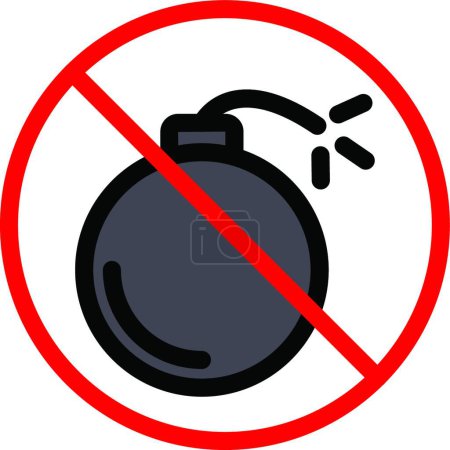 Illustration for Stop bomb, simple vector illustration - Royalty Free Image