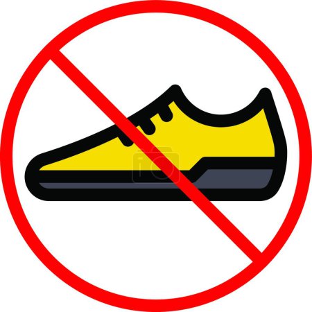 Illustration for Restricted boot, simple vector illustration - Royalty Free Image