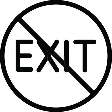 Illustration for No exit icon vector illustration - Royalty Free Image