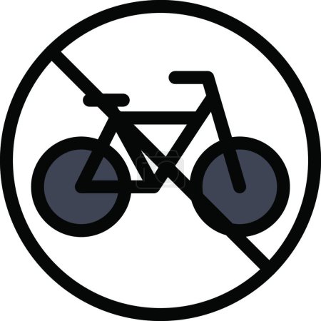 Illustration for Restricted bicycle, simple vector illustration - Royalty Free Image