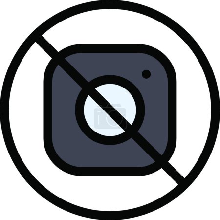 Illustration for Stop photo, simple vector illustration - Royalty Free Image