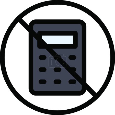 Illustration for No atm icon, vector illustration - Royalty Free Image