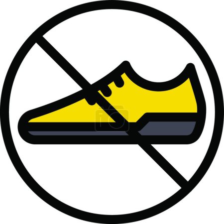 Illustration for Restricted boot, simple vector illustration - Royalty Free Image