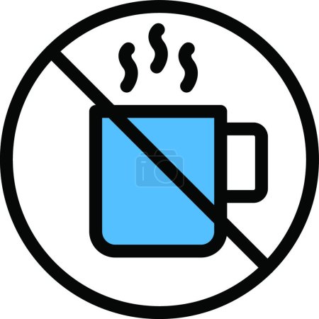 Illustration for Stop hot drink, simple vector illustration - Royalty Free Image