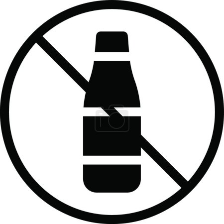 Téléchargez les illustrations : Stop drink, illustration vectorielle simple - en licence libre de droit