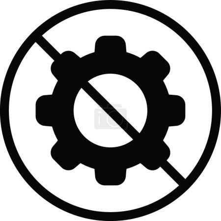 Ilustración de "no permitido "ilustración del vector icono web - Imagen libre de derechos
