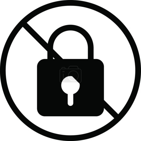 Ilustración de "no permitido "icono, ilustración vectorial gráfica - Imagen libre de derechos