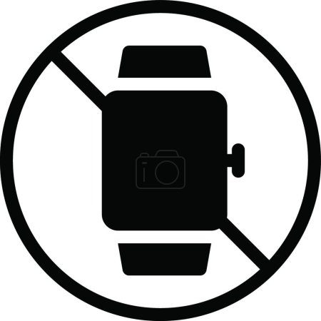 Téléchargez les illustrations : Pas d'icône d'horloge, illustration vectorielle - en licence libre de droit