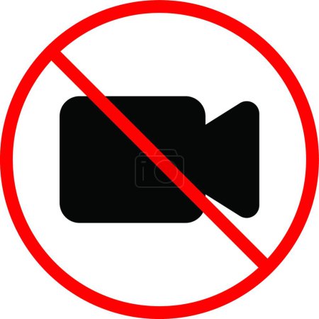 Téléchargez les illustrations : Stop photo icône vectoriel illustration - en licence libre de droit