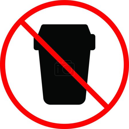 Illustration for Stop drink icon vector illustration - Royalty Free Image