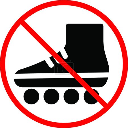 Illustration for Not allowed roller icon vector illustration - Royalty Free Image