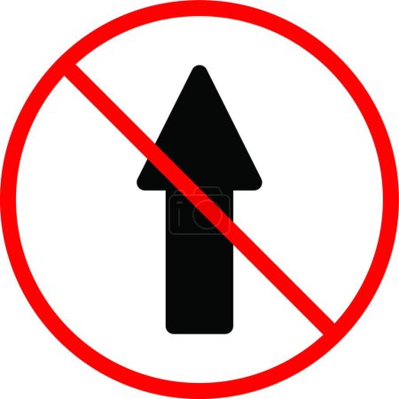 Téléchargez les illustrations : Stop flèche icône vectoriel illustration - en licence libre de droit