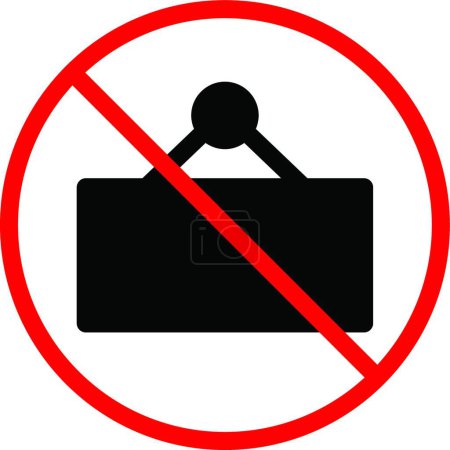 Ilustración de No banner icono vector ilustración - Imagen libre de derechos