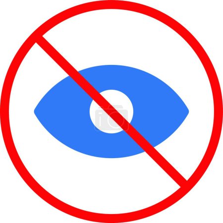 Illustration for Restricted eye icon vector illustration - Royalty Free Image