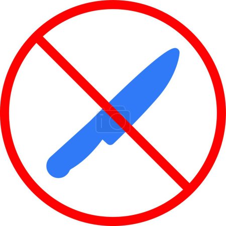 Illustration for Stop knife icon vector illustration - Royalty Free Image