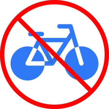 Illustration for Restricted bicycle, simple vector illustration - Royalty Free Image