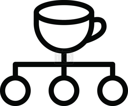 Téléchargez les illustrations : Illustration vectorielle d'icône de structure de café - en licence libre de droit