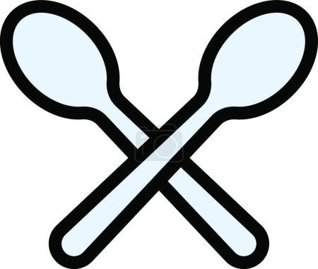 Illustration for Spoon and fork icon vector illustration - Royalty Free Image
