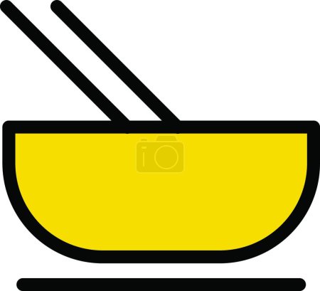 Illustration for Cooking in bowl, simple vector illustration - Royalty Free Image