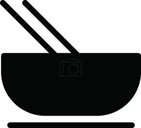 Illustration for Cooking in bowl, simple vector icon - Royalty Free Image