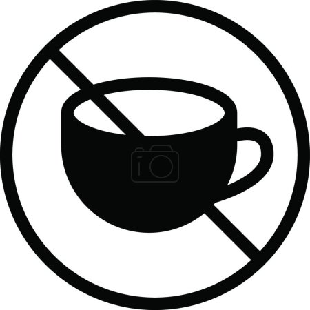 Ilustración de Stop drink, ilustración vectorial simple - Imagen libre de derechos
