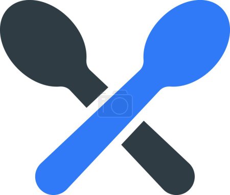 Illustration for Spoons, simple vector icon - Royalty Free Image