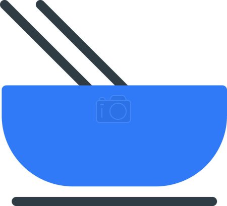 Ilustración de Cocina en tazón, icono de vector simple - Imagen libre de derechos