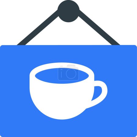 Illustration for Cafe board, simple vector icon - Royalty Free Image