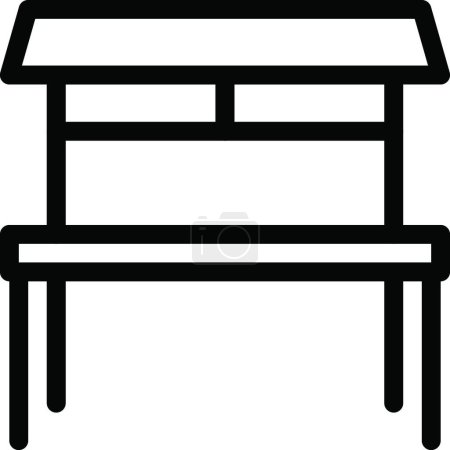 Illustration for College desk, simple vector illustration - Royalty Free Image