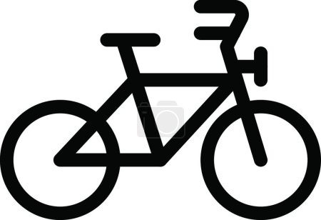 Illustration for Bicycle web icon vector illustration - Royalty Free Image