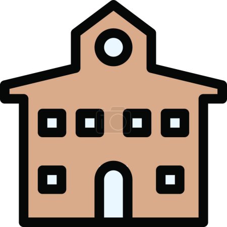 Photo for College building icon, vector illustration - Royalty Free Image
