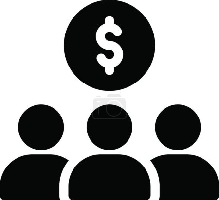 Illustration for Crowdfunding web icon, vector illustration - Royalty Free Image