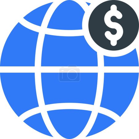 Illustration for Global business  web icon vector illustration - Royalty Free Image
