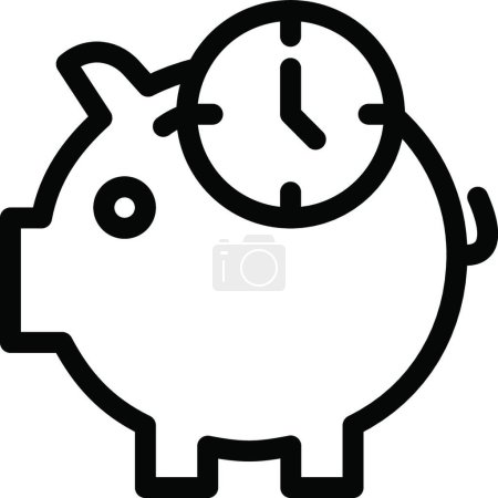 Illustration for Piggy bank icon vector illustration - Royalty Free Image
