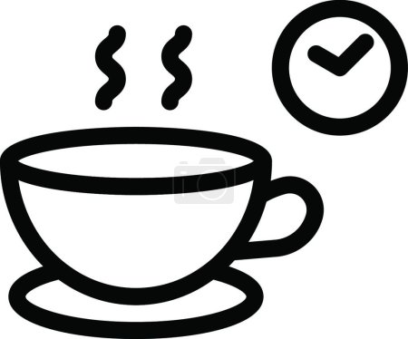 Téléchargez les illustrations : "thé "illustration vectorielle icône web - en licence libre de droit