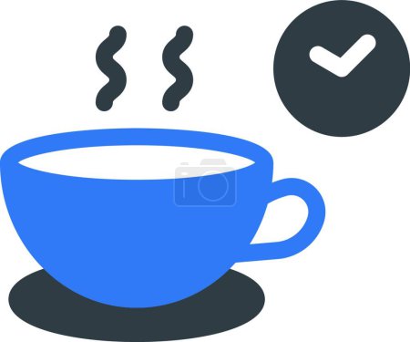 Téléchargez les illustrations : "thé "illustration vectorielle icône web - en licence libre de droit