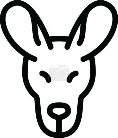 Illustration for Kangaroo icon, vector illustration - Royalty Free Image