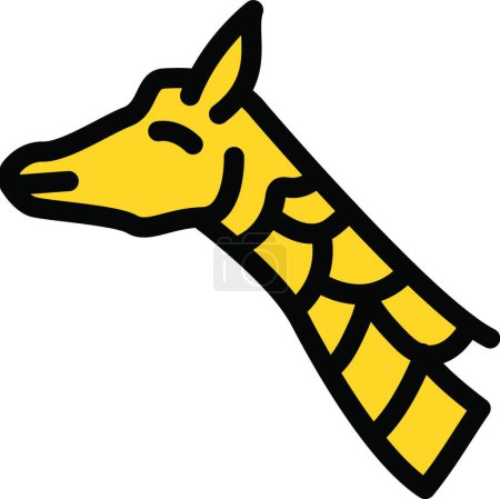 Téléchargez les illustrations : Illustration vectorielle icône girafe - en licence libre de droit