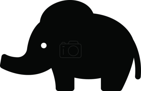 Illustration for Elephant, simple vector illustration - Royalty Free Image