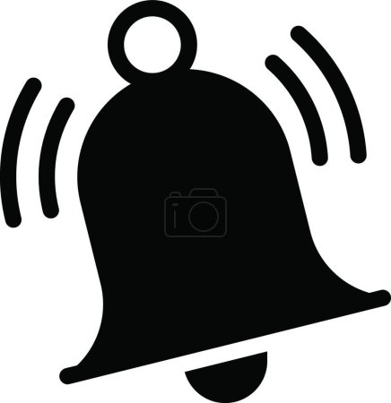 Illustration for Bell web icon vector illustration - Royalty Free Image