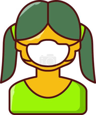 Illustration for Face mask icon vector illustration - Royalty Free Image