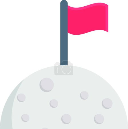 Ilustración de Bandera de la luna, ilustración vectorial simple - Imagen libre de derechos