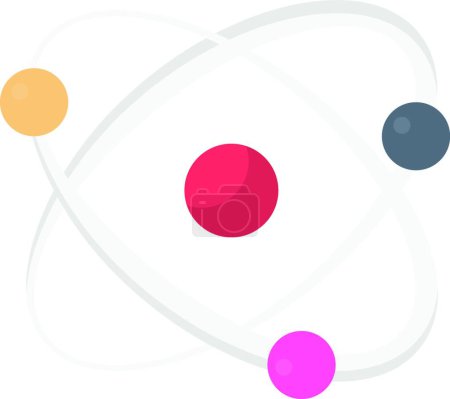 Illustration for Atom icon, vector illustration - Royalty Free Image
