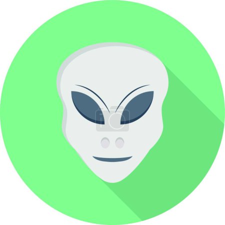 Illustration for Humanoid alien illustration. ufo concept - Royalty Free Image