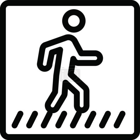 Illustration for Crosswalk  web icon vector illustration - Royalty Free Image