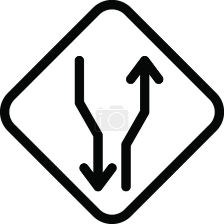 Illustration for Road sign vector illustration - Royalty Free Image