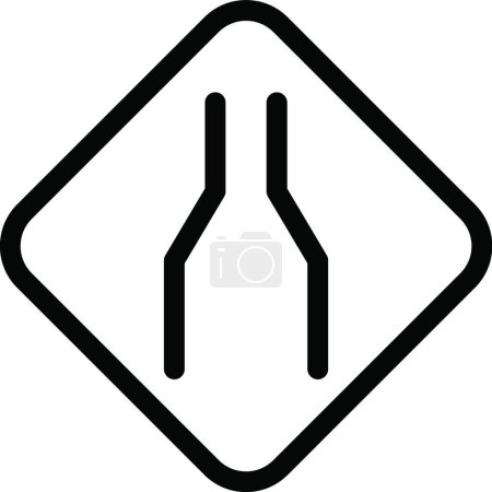 Ilustración de Icono de la señal de tráfico, ilustración vectorial - Imagen libre de derechos