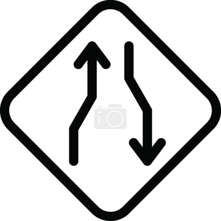 Illustration for Road sign vector illustration - Royalty Free Image