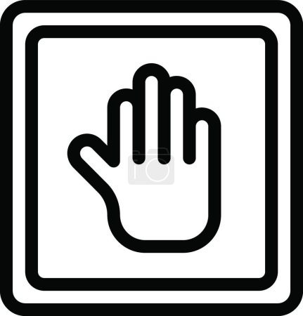Ilustración de Bloquear el icono de la señal de tráfico, vector de ilustración - Imagen libre de derechos