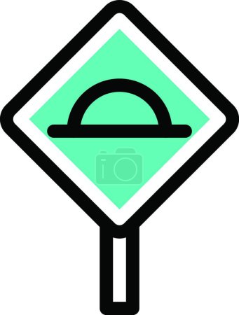 Téléchargez les illustrations : Icône de route, illustration vectorielle - en licence libre de droit